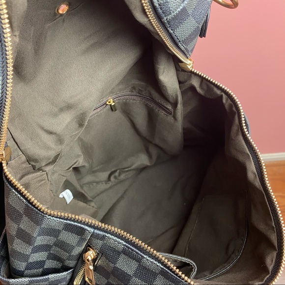 The Anistyn Checkered Horizontal Zip Backpack - Picture 5 of 5